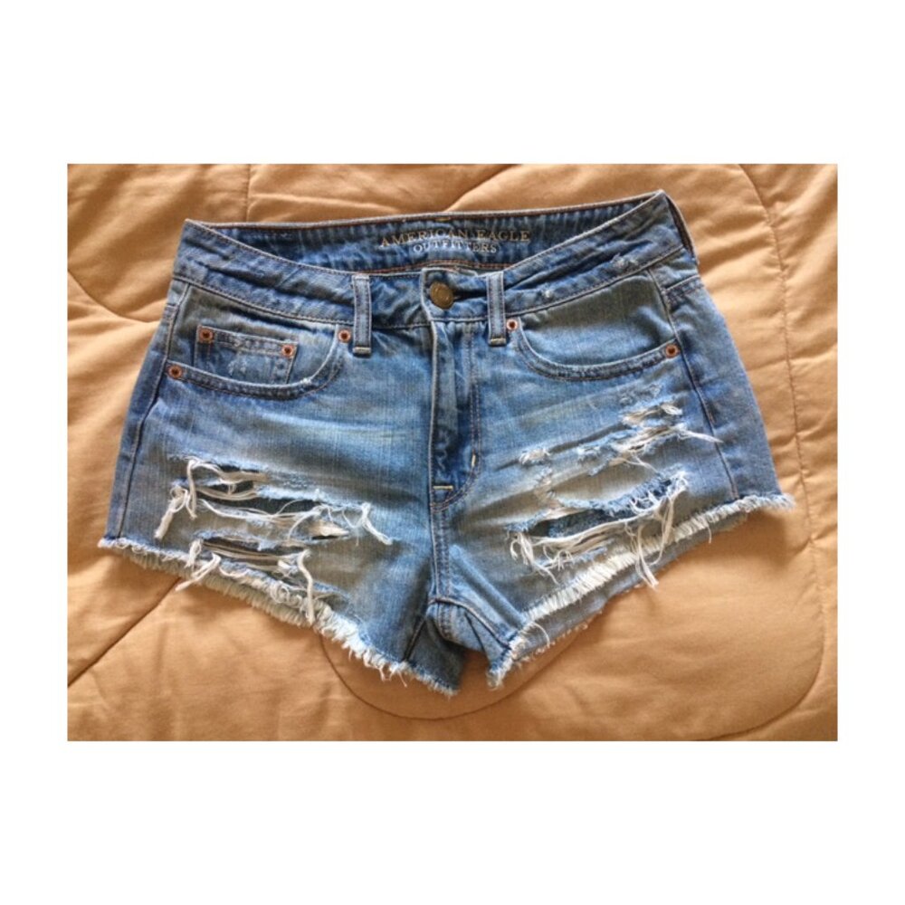 Distressed denim jeans shorts  w star New